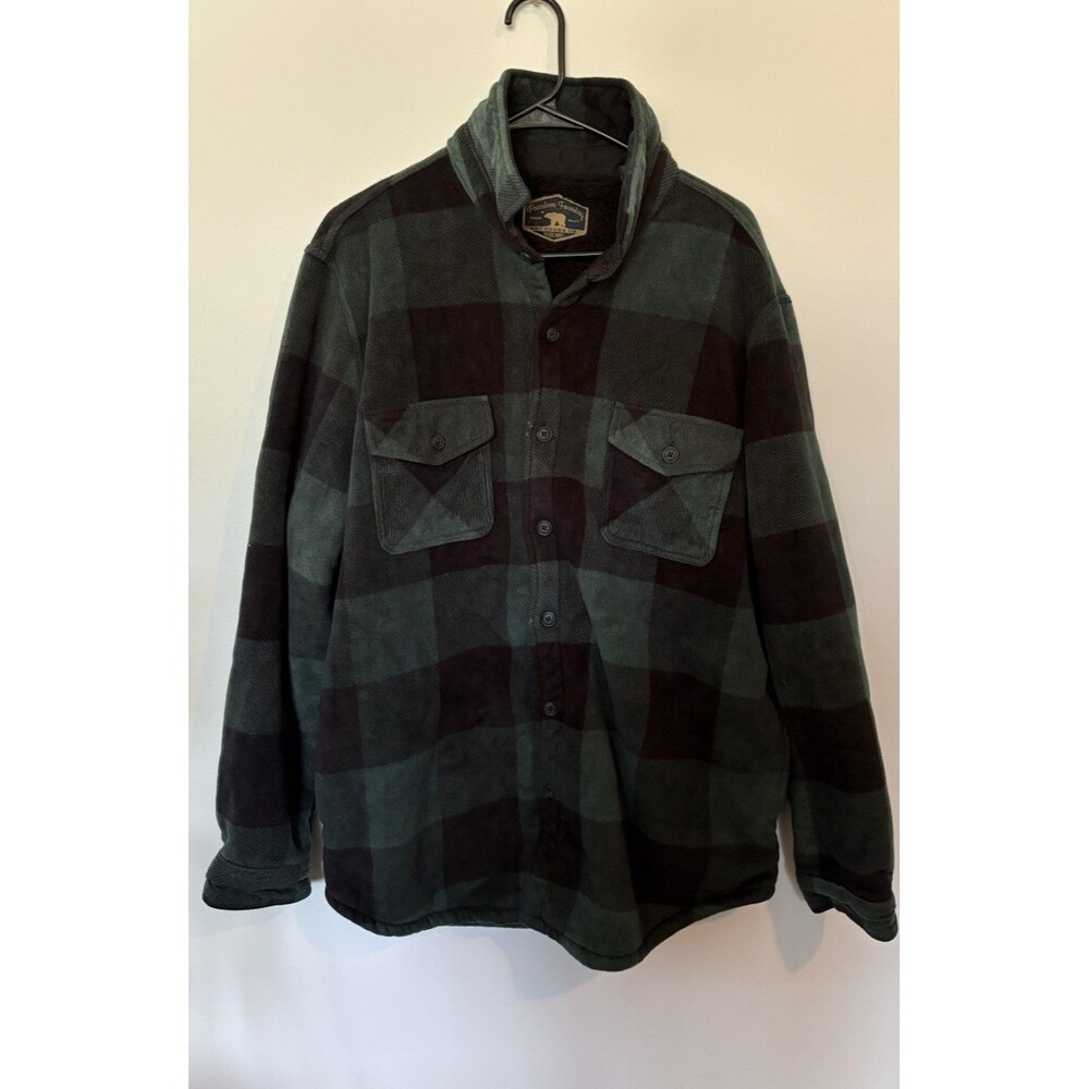 Men’s Freedom Foundry sherpa lined fleece, Green Plaid, Size XL